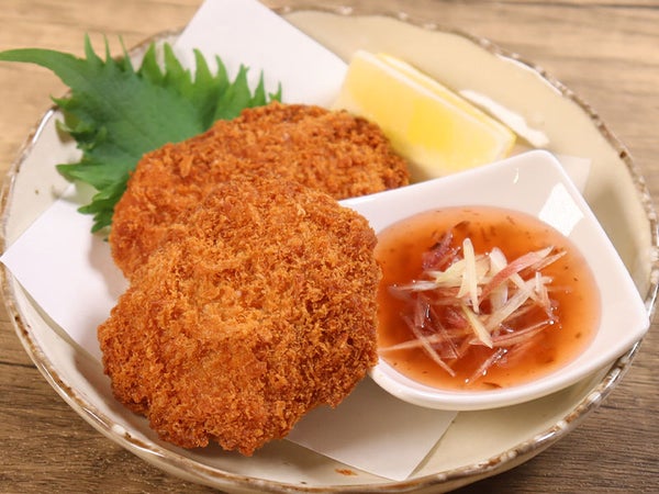 ヒレカツ～みょうが梅だれ添え～